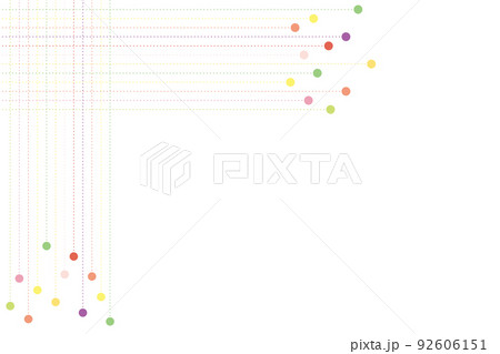 Dotted Line　Background　点線作るカワイイ背景素材 92606151