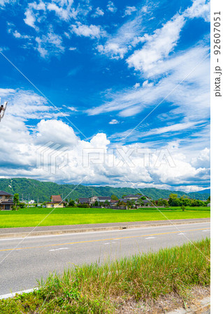 【夏素材】夏空イメージ【長野県】 92607051