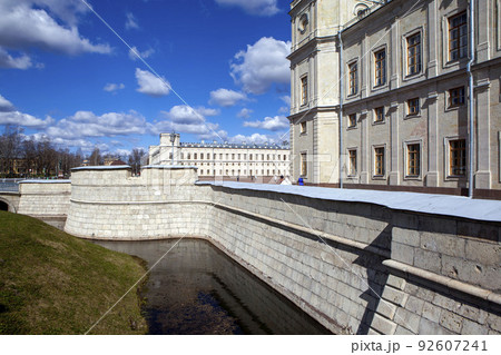 Water moat of the Gatchina Palace. Gatchina. Leningrad region. Russia 92607241