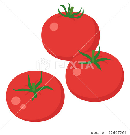 野菜イラスト 3個のトマト 野菜イラスト 3個のトマト 92607261