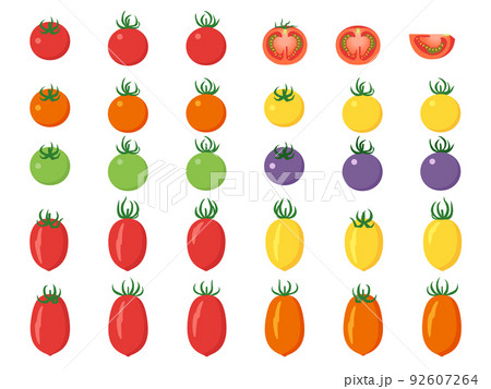 野菜イラスト バラエティセット ミニトマト 野菜イラスト バラエティセット ミニトマト 92607264