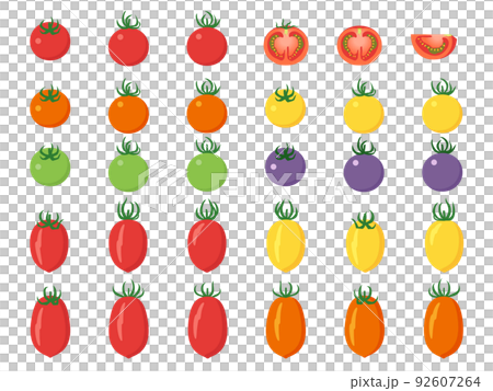 野菜イラスト バラエティセット ミニトマト 野菜イラスト バラエティセット ミニトマト 92607264