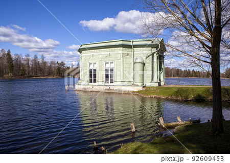 Pavilion of Venus on Love Island in Gatchina park. Gatchina, Leningrad region. Russia 92609453