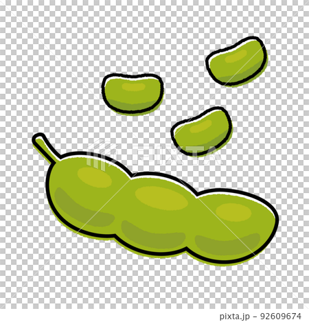 枝豆の手書きっぽいイラストのイラスト素材
