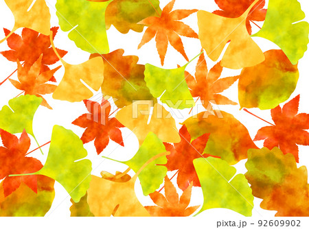 水彩イラスト 紅葉  ポストカード 92609902