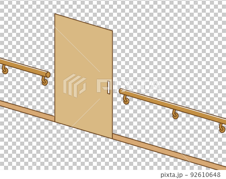 手すりのある廊下のイラスト 92610648