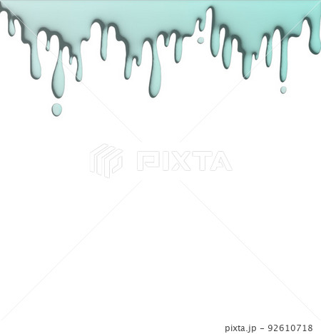 melted mint chocolate dripping on white background 92610718