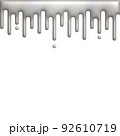melted white pearl dripping on white background 92610719