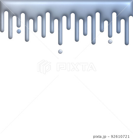 melted silver dripping on white background melted silver dripping on white background 92610721