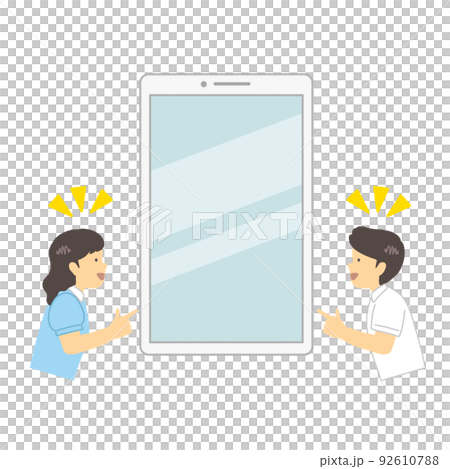 智能手機和男人和女人：靈感 92610788