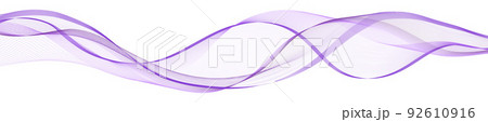 Purple wave swoosh. Air wind swirl, dynamic undulate motion. Modern trendy design for web banner; transparent isolated curve lines on white background. Vector illustration Purple wave swoosh. Air wind swirl, dynamic undulate motion. Modern trendy design for web banner; transparent isolated curve lines on white background. Vector illustration 92610916