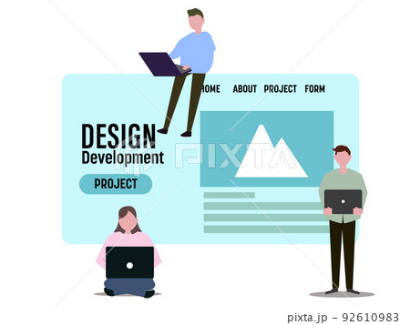 Webサイト構築 webサイト チーム ページ エンジニアと働く人々 92610983