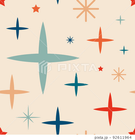 Christmas New Year seamless pattern with stars. Christmas New Year seamless pattern with stars. 92611964