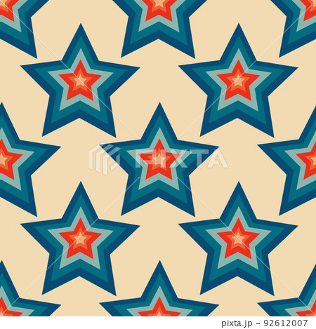 Christmas stars seamless pattern. Vintage retro pattern with stars Christmas stars seamless pattern. Vintage retro pattern with stars 92612007
