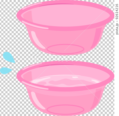 水を張った湯桶と空の湯桶 水を張った湯桶と空の湯桶 92614216