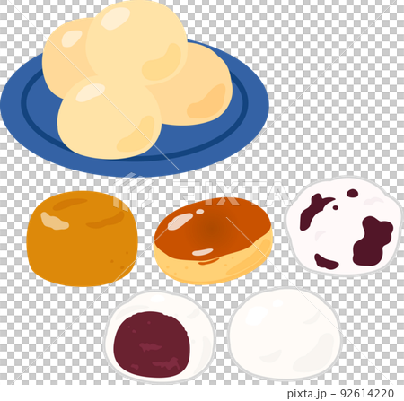 各種包子的插圖集 92614220