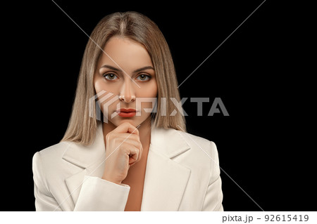 Confident stylish woman. Leader or CEO in corparate business. Leadership concept Confident stylish woman. Leader or CEO in corparate business. Leadership concept 92615419