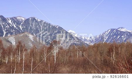 Snow mountain and landscape in the winter  奥日光の冬の山 92616601