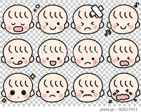 Baby facial expression set B 92617411