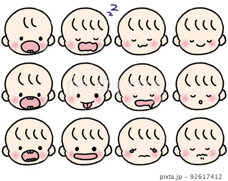 赤ちゃん表情セットC 92617412