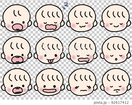 赤ちゃん表情セットC 92617412