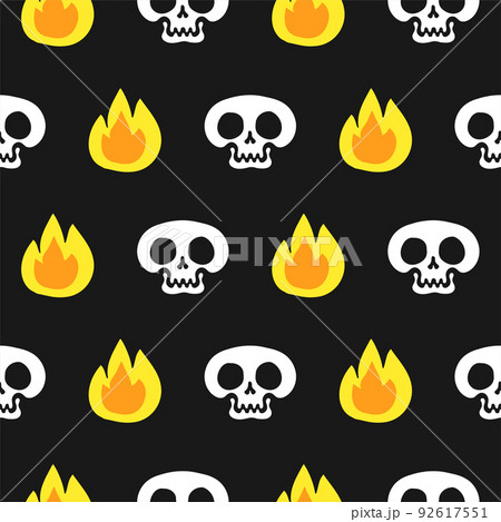 Skull and flame seamless pattern,wallpaper.Vector hand drawn cartoon character illustration.Skull,fire,flame seamless pattern wallpaper print Skull and flame seamless pattern,wallpaper.Vector hand drawn cartoon character illustration.Skull,fire,flame seamless pattern wallpaper print 92617551