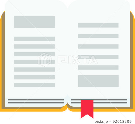 見開き本 しおり 書籍 小説 イラスト 背景透過 92618209