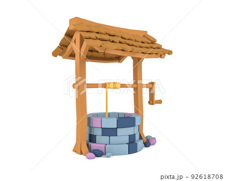 Cartoon wishing well isolated on white background, 3D Rendering Cartoon wishing well isolated on white background, 3D Rendering 92618708