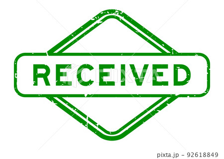 Grunge green received word rubbber seal stamp on white background Grunge green received word rubbber seal stamp on white background 92618849