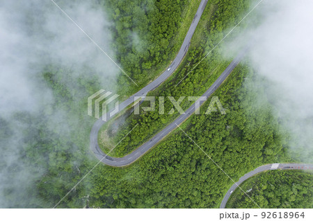 ニセコ パノラマラインを空撮 ニセコ パノラマラインを空撮 92618964