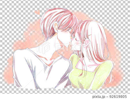 試圖接吻的男人和女人 92619805