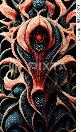 Painted abstract creepy surface. A frightening and scary gothic painting. Gothic dragon evoking fear. Perfect for phone wallpaper or for posters. Painted abstract creepy surface. A frightening and scary gothic painting. Gothic dragon evoking fear. Perfect for phone wallpaper or for posters. 92619978