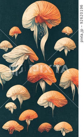 Colorful multicolored bright picture. Painted bright multicolored mushrooms. Abstract colorful background. Colorful multicolored bright picture. Painted bright multicolored mushrooms. Abstract colorful background. 92620196