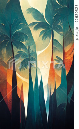Colorful multicolored bright picture. Painted bright multicolored nature. Abstract colorful background. 92620323