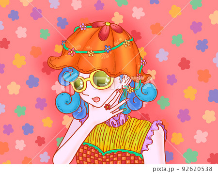 お花で映える女の子 お花で映える女の子 92620538