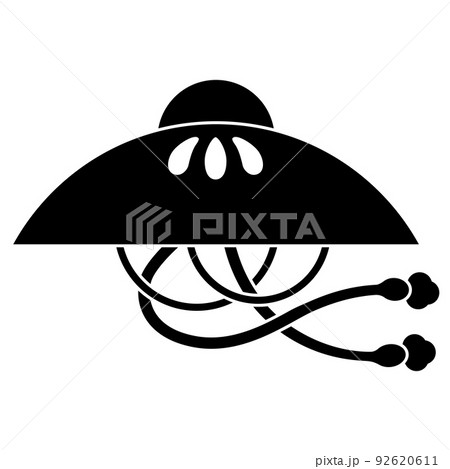 家紋です。ひも付き変わり陣笠といいます。 92620611