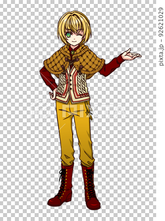 動漫風格的休閒男孩全身插畫 92621029