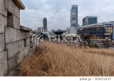 Seoul City Wall fortress protecting capital of South Korea Seoul City Wall fortress protecting capital of South Korea 92621037