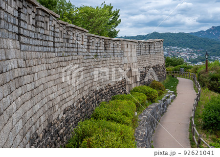 Seoul City Wall fortress protecting capital of South Korea Seoul City Wall fortress protecting capital of South Korea 92621041