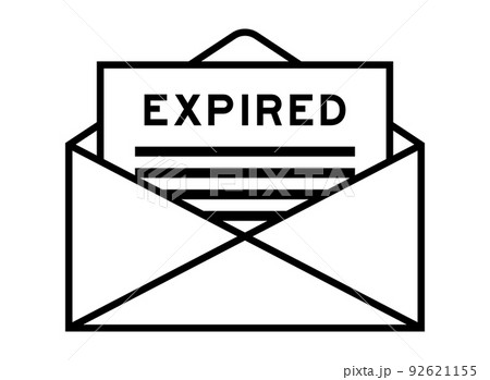 Envelope and letter sign with word expired as the headline Envelope and letter sign with word expired as the headline 92621155