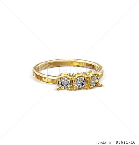 Diamond ring isolated on white background. 3d render Diamond ring isolated on white background. 3d render 92621716