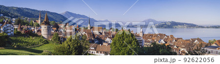 Beautiful panoramic of Zug Switzerland Beautiful panoramic of Zug Switzerland 92622056