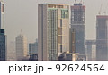 Aerial view of Dubai International Financial Centre district timelapse 92624564