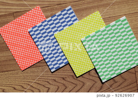 千代紙 和紙 折り紙 背景素材 92626907