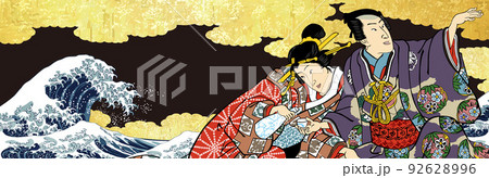 神奈川沖浪裏&金の雲&男女 ロングバージョン 神奈川沖浪裏&金の雲&男女 ロングバージョン 92628996