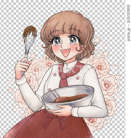 少女漫画・バレンタインチョコ作り！かわいいお菓子屋さんの