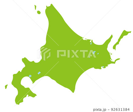 北海道の地図、主要な湖入り、北海道観光 92631384