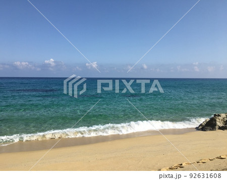 屋久島 永田いなか浜 海岸 海 波 92631608