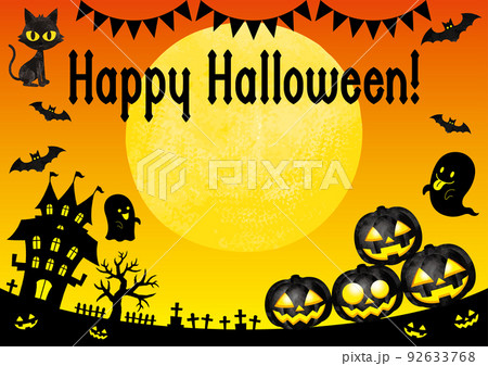 ハロウィン　ハロウィンのフレーム 92633768