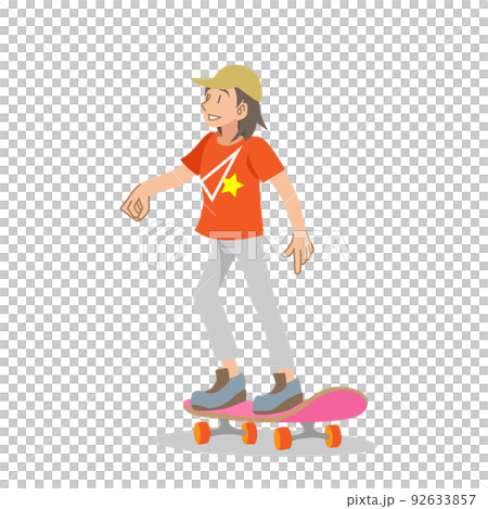 girl practicing skateboarding girl practicing skateboarding 92633857
